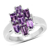 2.80 Carat Genuine Amethyst .925 Sterling Silver Ring