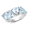 5.00 Carat Genuine  Blue Topaz .925 Sterling Silver Ring