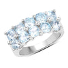 3.60 Carat Genuine  Blue Topaz .925 Sterling Silver Ring