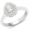 14K White Gold 0.63 Carat Genuine White Diamond Ring
