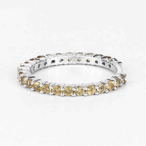 0.81 Carat Genuine Citrine .925 Sterling Silver Ring