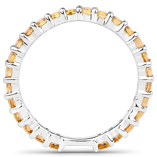 0.81 Carat Genuine Citrine .925 Sterling Silver Ring