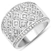 0.52 Carat Genuine White Diamond .925 Sterling Silver Ring