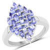 1.84 Carat Genuine Tanzanite .925 Sterling Silver Ring