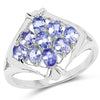 1.53 Carat Genuine Tanzanite .925 Sterling Silver Ring