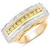 1.08 Carat Genuine Yellow Sapphire .925 Sterling Silver Ring