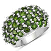 5.04 Carat Genuine Chrome Diopside .925 Sterling Silver Ring