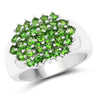 1.93 Carat Genuine Chrome Diopside .925 Sterling Silver Ring