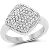 0.23 Carat Genuine White Diamond .925 Sterling Silver Ring