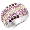 2.35 Carat Genuine Multi Stone .925 Sterling Silver Ring