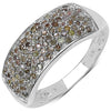 0.42 Carat Genuine White Diamond .925 Sterling Silver Ring