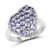 1.63 Carat Genuine Tanzanite .925 Sterling Silver Ring