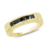 0.50 Carat Genuine Black Diamond .925 Sterling Silver Ring