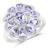 1.84 Carat Genuine Tanzanite .925 Sterling Silver Ring