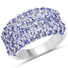 2.47 Carat Genuine Tanzanite .925 Sterling Silver Ring