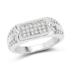 0.27 Carat Genuine White Diamond .925 Sterling Silver Ring