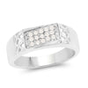 0.23 Carat Genuine White Diamond .925 Sterling Silver Ring