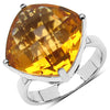 9.05 Carat Genuine Citrine .925 Sterling Silver Ring