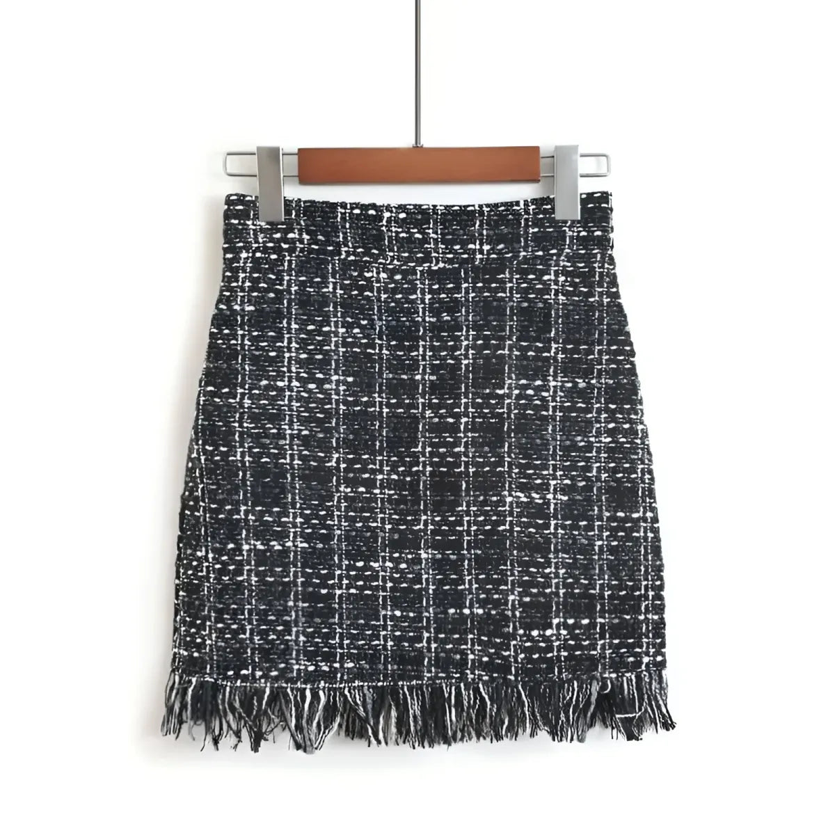 Retro Style Woolen Mini Skirt