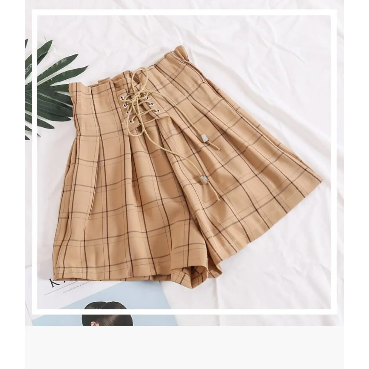Ribbon Tie High Waist Shorts