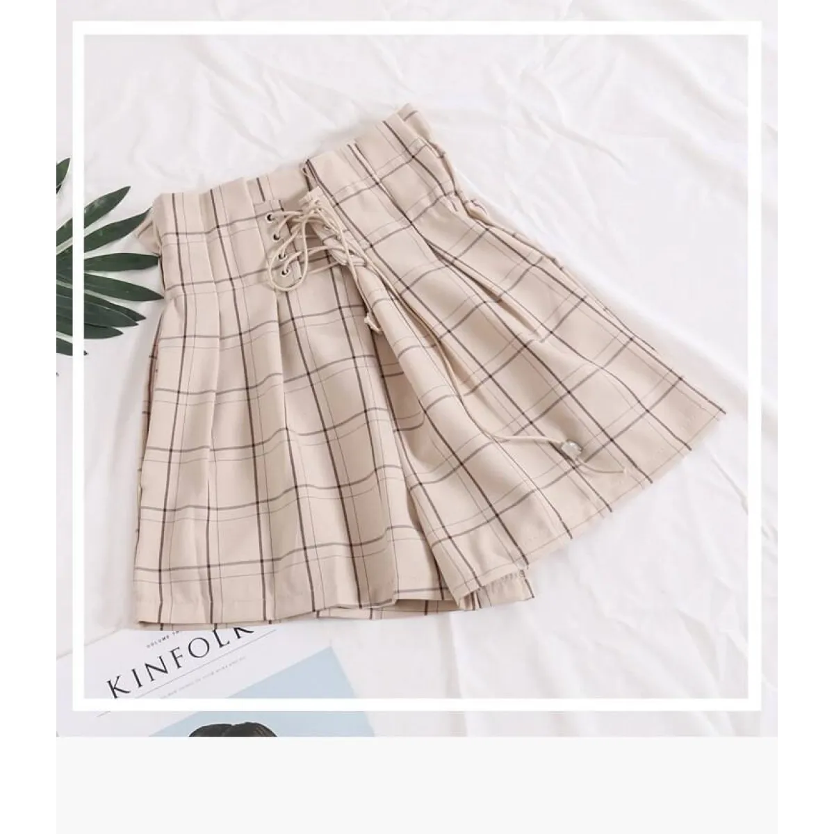 Ribbon Tie High Waist Shorts