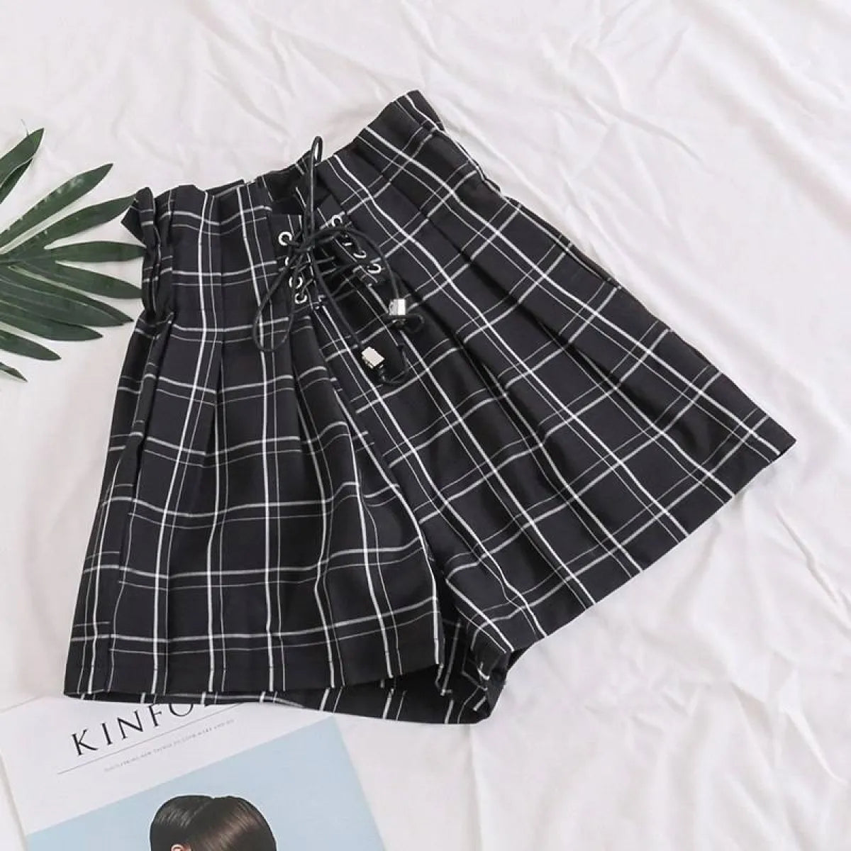 Ribbon Tie High Waist Shorts