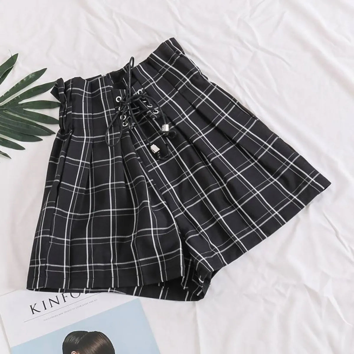Ribbon Tie High Waist Shorts