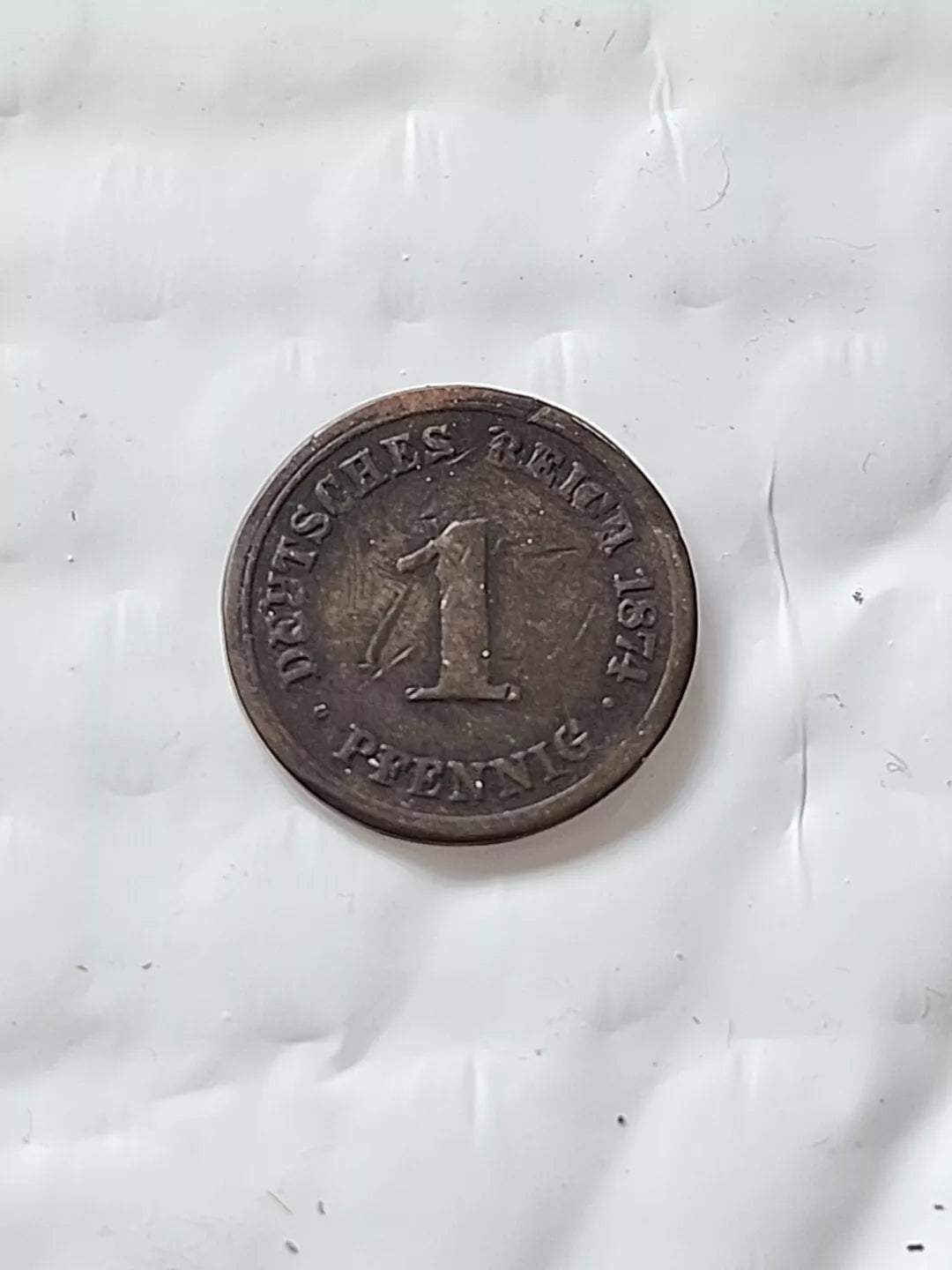 1874 D German Empire 1 Pfennig Very Good