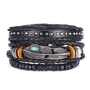 Men Bracelets Vintage Multilayer Leather Braid Bracelets