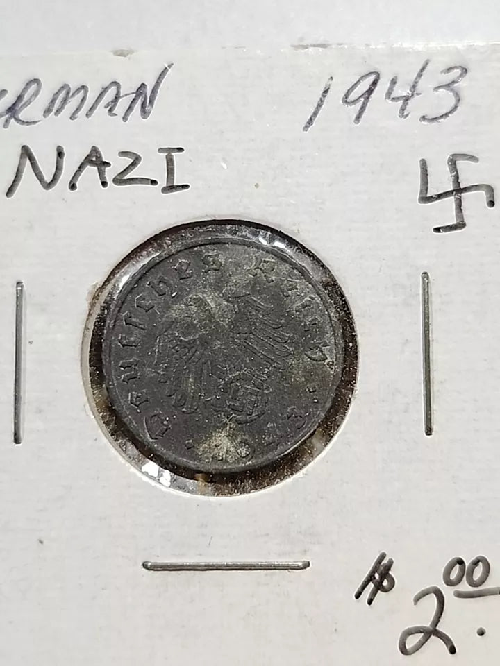 1943 G Nazi Germany 5 Pfennig