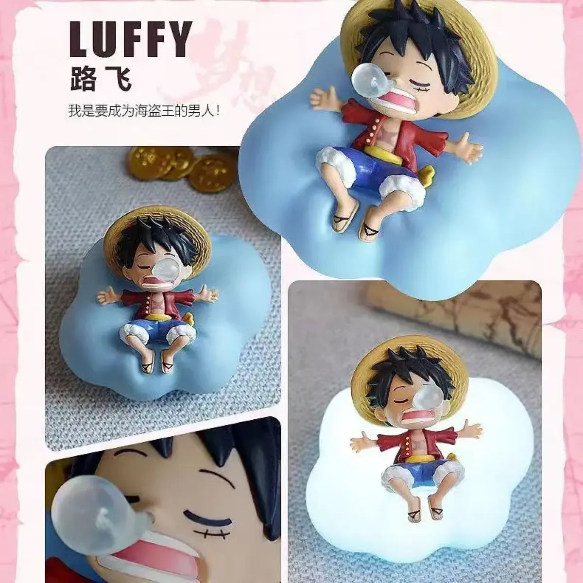 Luffy, Zoro, Nami & Sanji Night Light: Anime Figure Lamp for a Dreamy Bedroom Ambiance