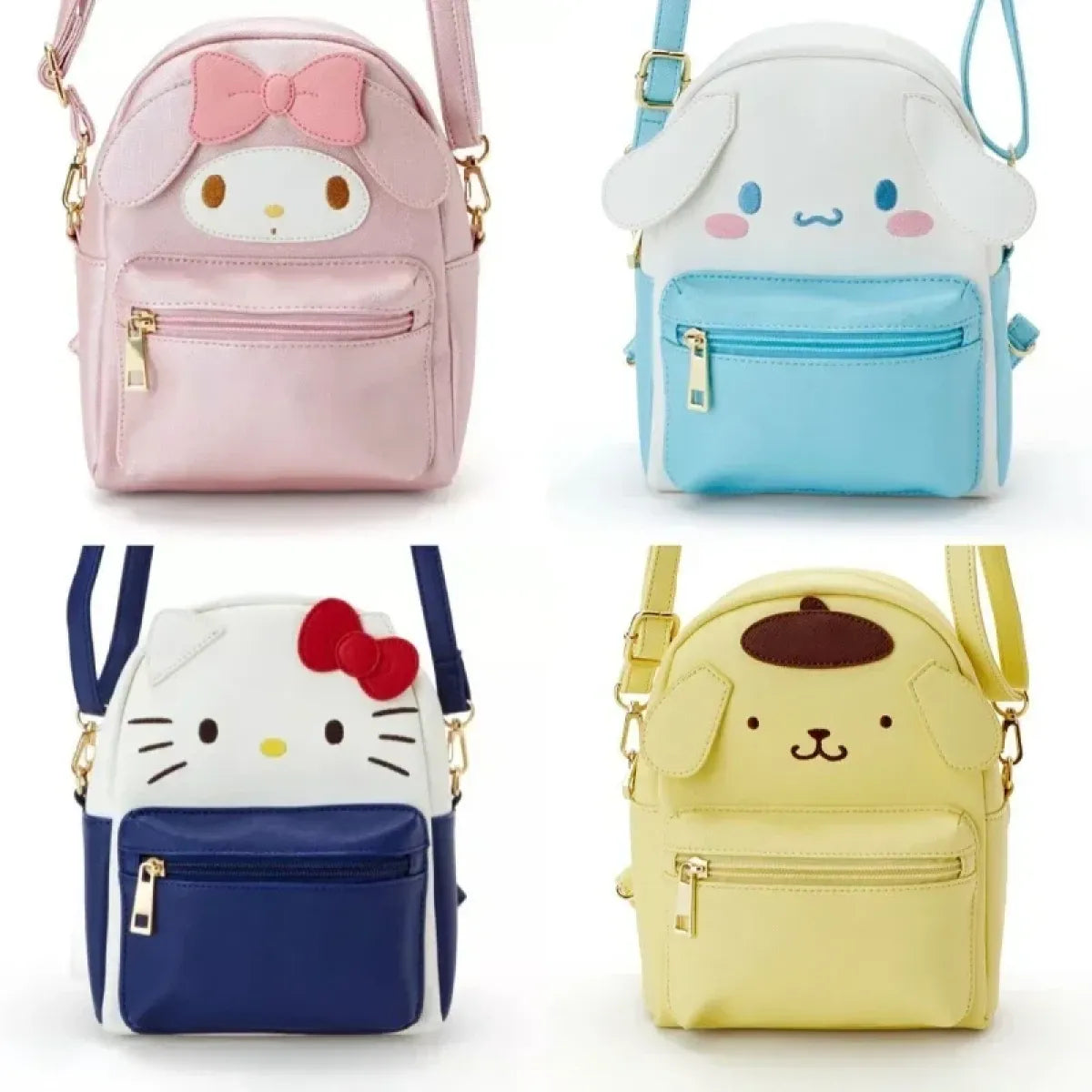 Sanrio Kawaii Hello Kitty & Friends Backpack - Crossbody Schoolbag