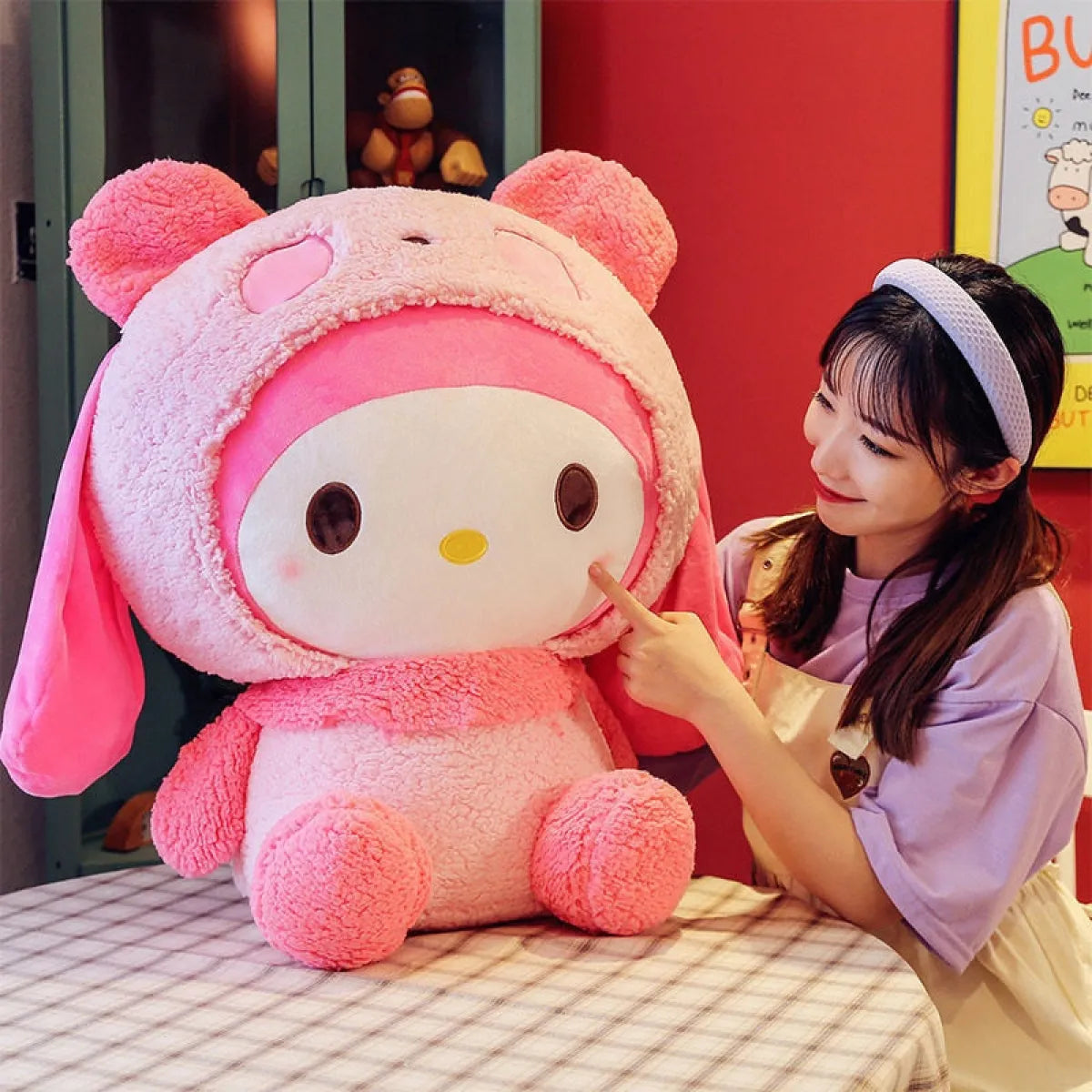 Oversized Sanrio Mymelody Panda Plushie