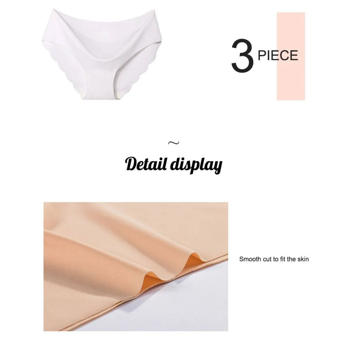 Low-Rise Seamless Panties Set - 3 Pcs