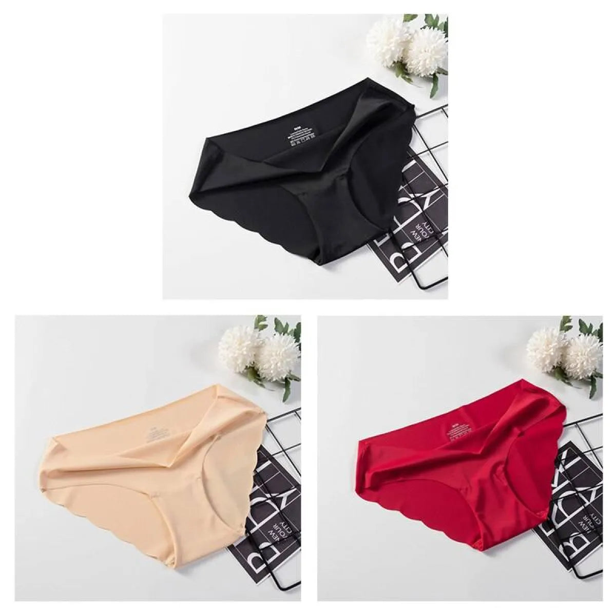 Low-Rise Seamless Panties Set - 3 Pcs