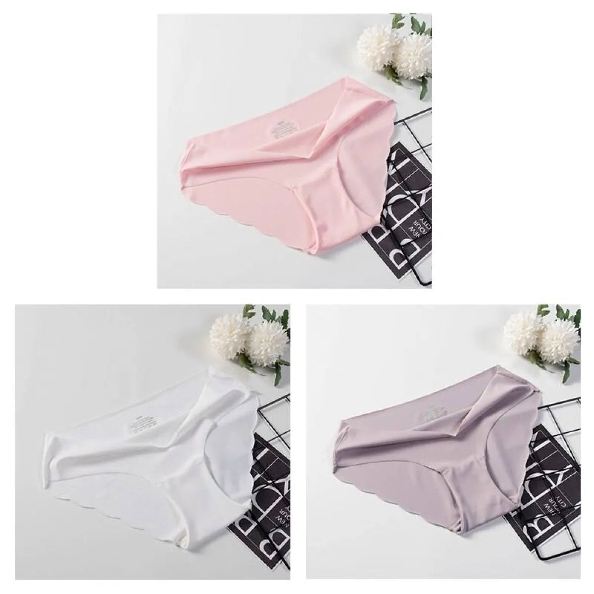Low-Rise Seamless Panties Set - 3 Pcs