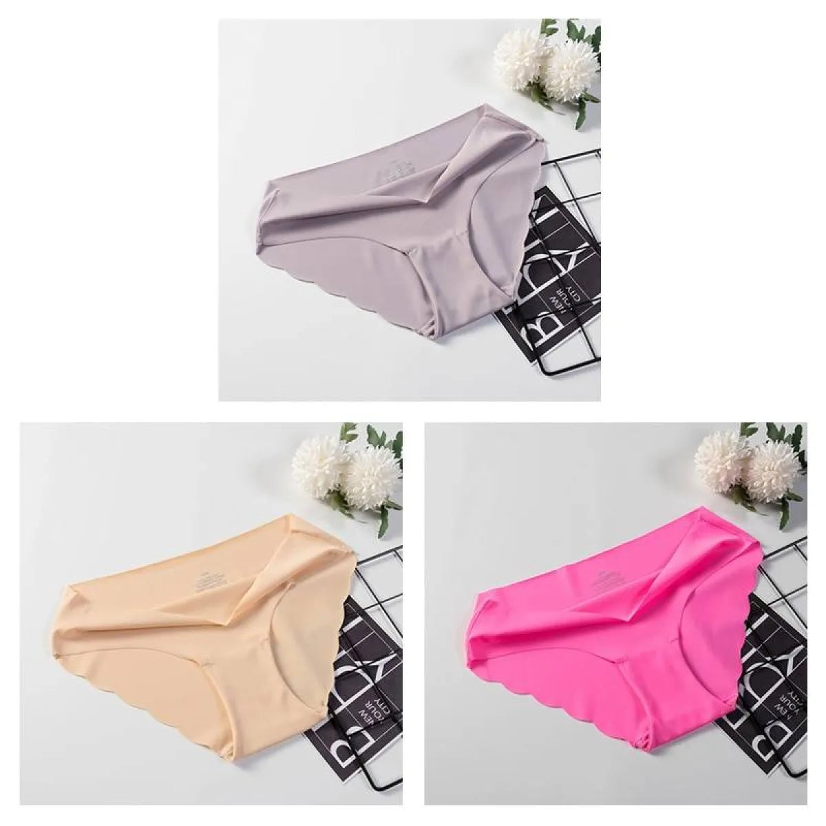 Low-Rise Seamless Panties Set - 3 Pcs