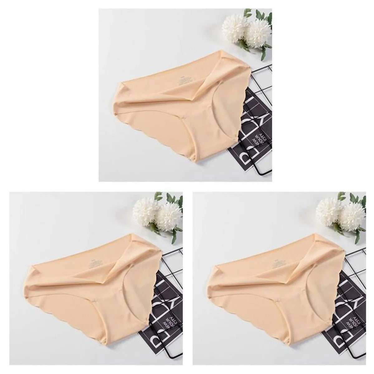 Low-Rise Seamless Panties Set - 3 Pcs
