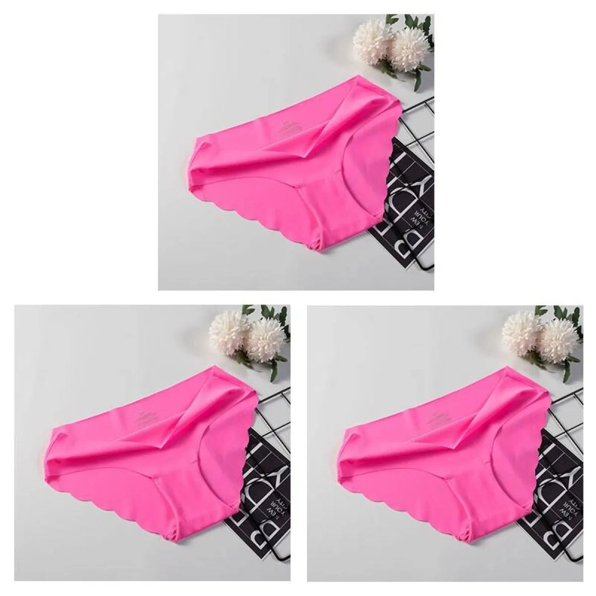Low-Rise Seamless Panties Set - 3 Pcs