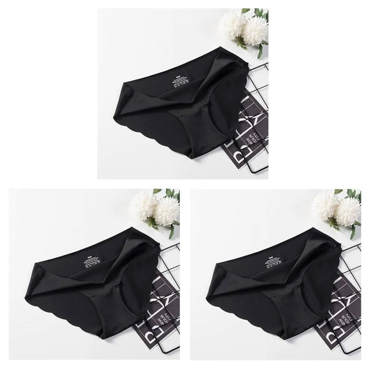Low-Rise Seamless Panties Set - 3 Pcs