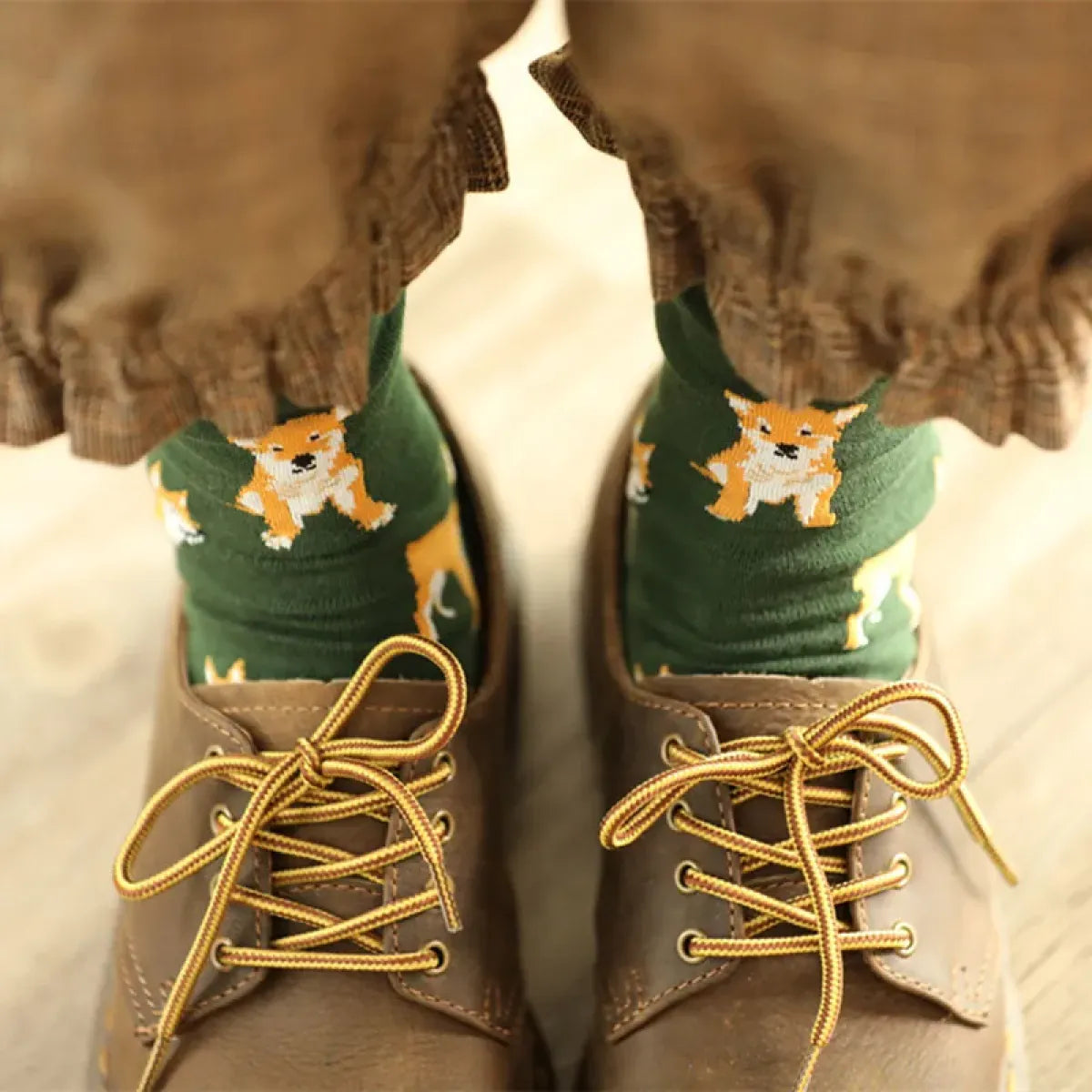 Shiba Inu Crew Socks - Kawaii Pet Animal Combed Cotton Short Socks