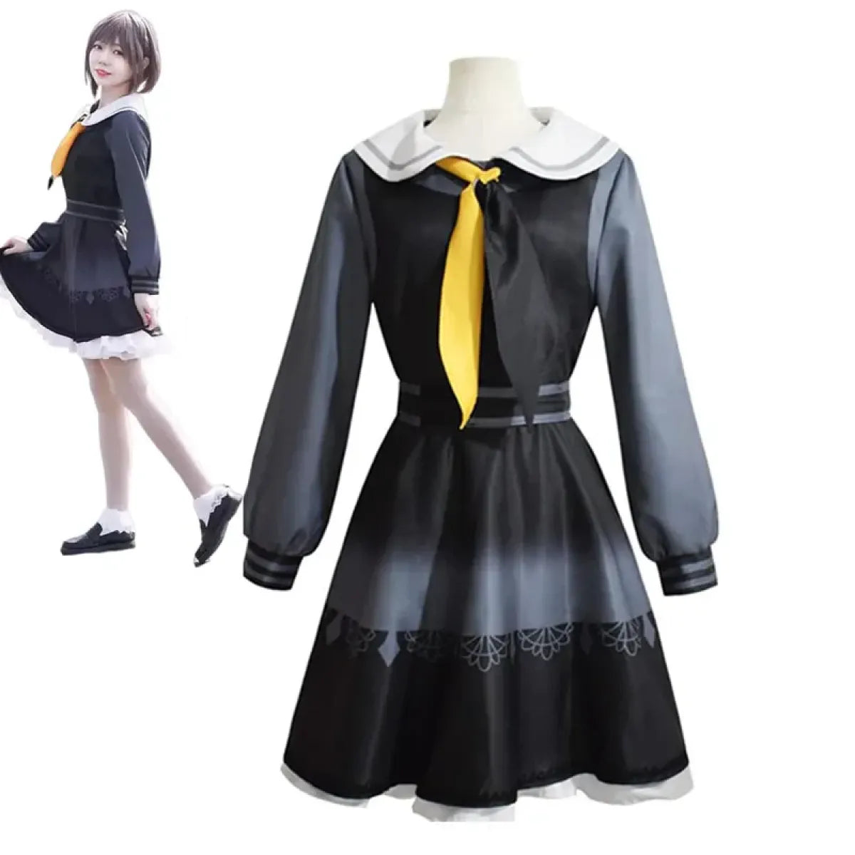 Shinonome Ena Cosplay Costume – Project Sekai School Uniform with Wig