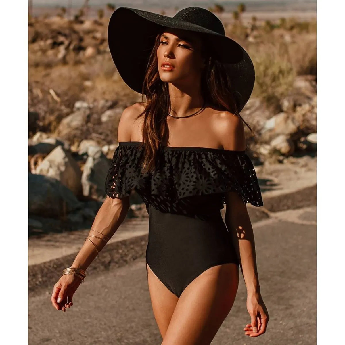 Sexy Off The Shoulder Swimsuit