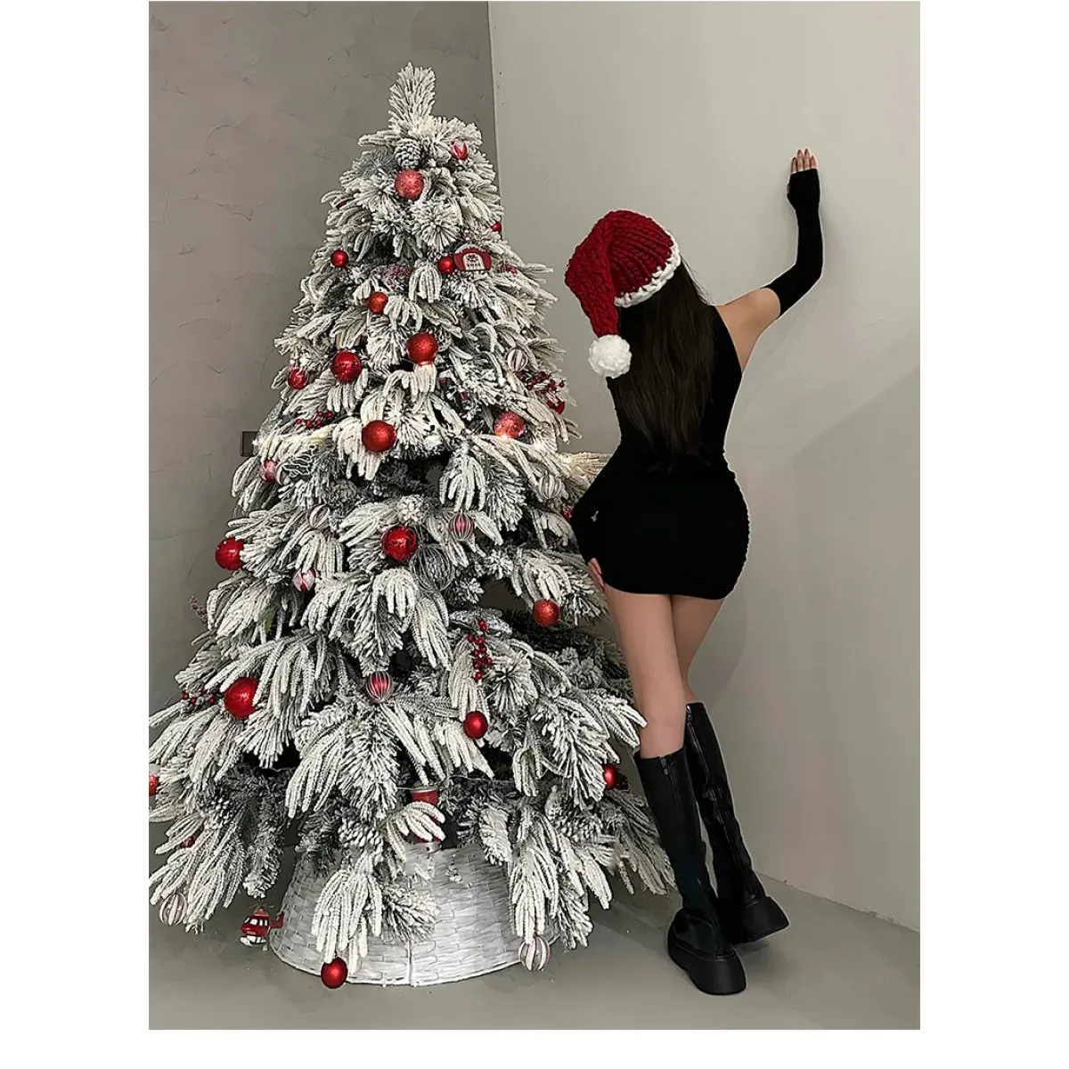 Sleeveless Mini Dress: High Neck Lace-Up