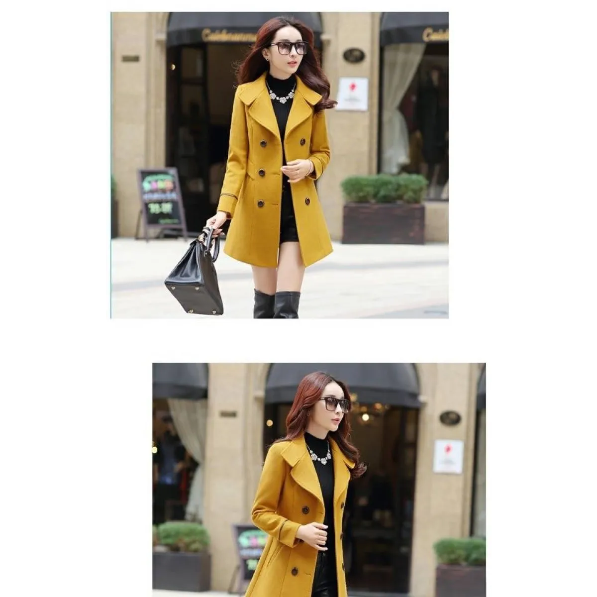 Korean Slim Wool Coats
