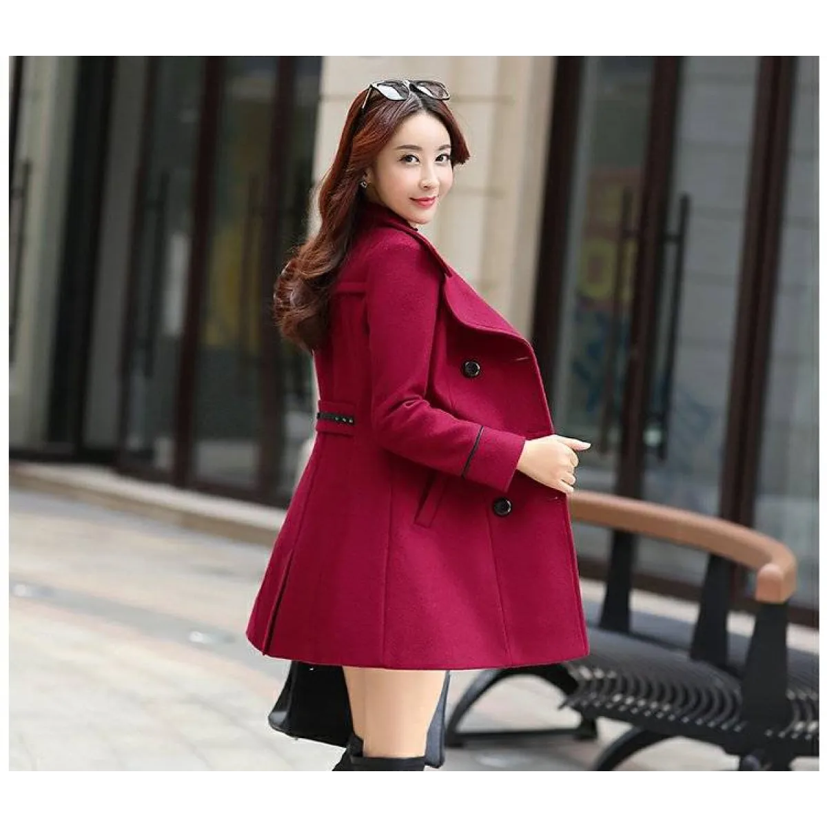 Korean Slim Wool Coats