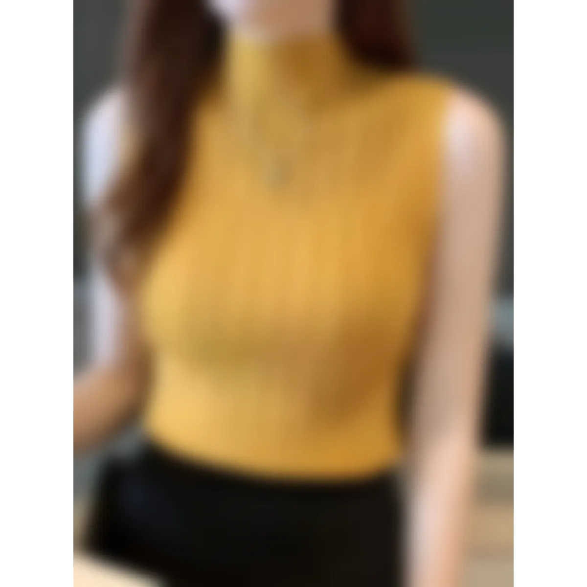 Solid Knitted Vest Tank Tops