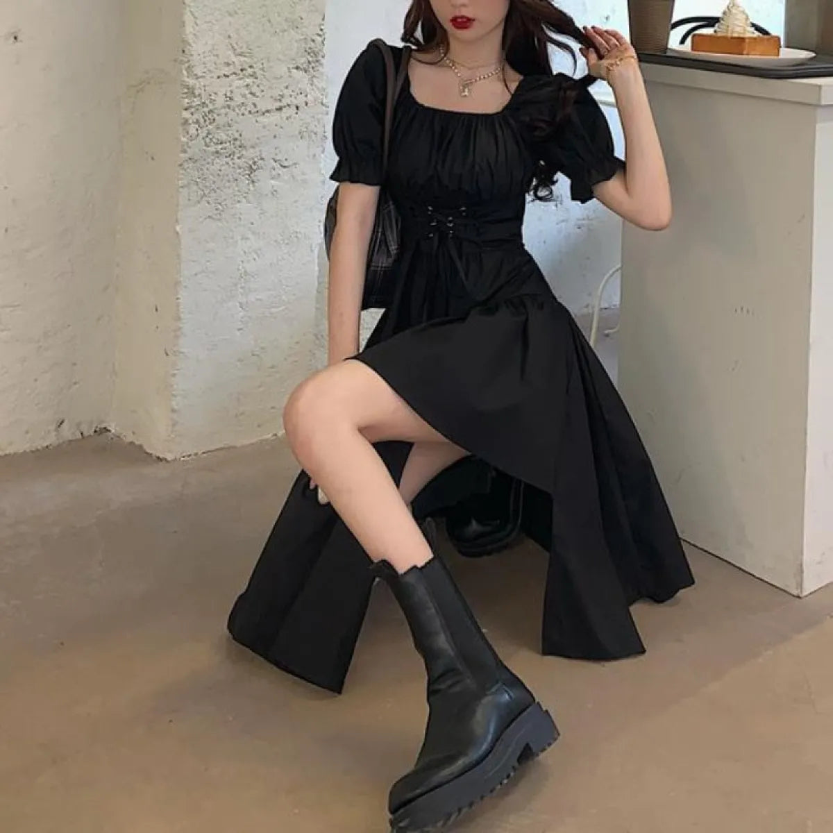 Kawaii Square Collar Dress