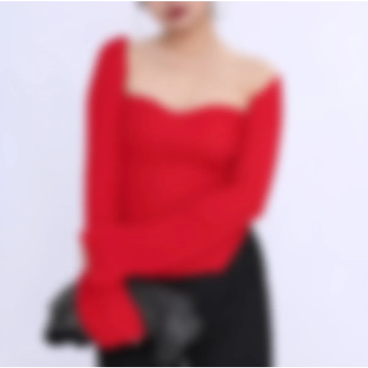 Square Neck Knit Top