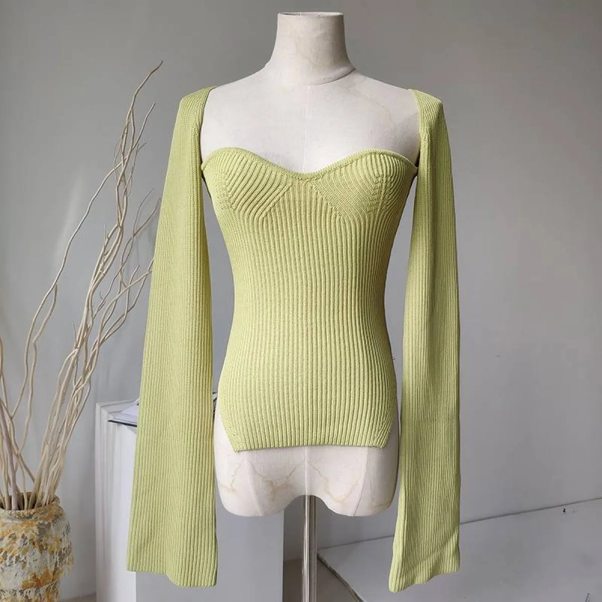 Square Neck Knit Top